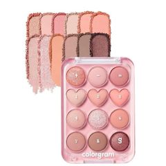 phấn mắt colorgram 9ô pint point #01 đào san hô