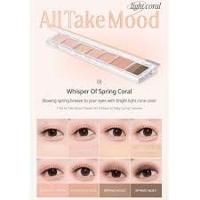 Bảng Phấn Mắt 7 Ô Peripera All Take Mood Palette #001-whisper of spring coral