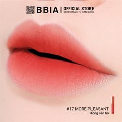 Son kem lì Bbia Last Velvet Lip Tint #17 - Màu Cam San Hô