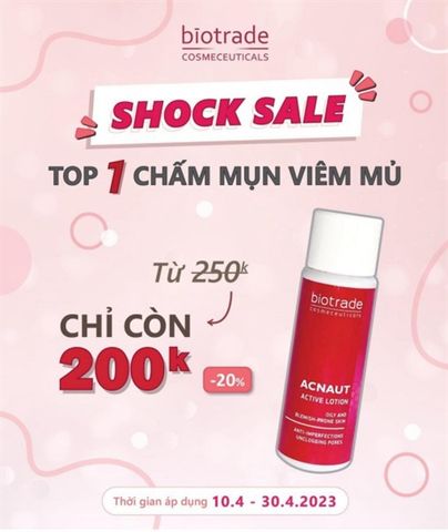 Dung dịch chấm mụn viêm Biotrade Acnaut Active Lotion 10ml