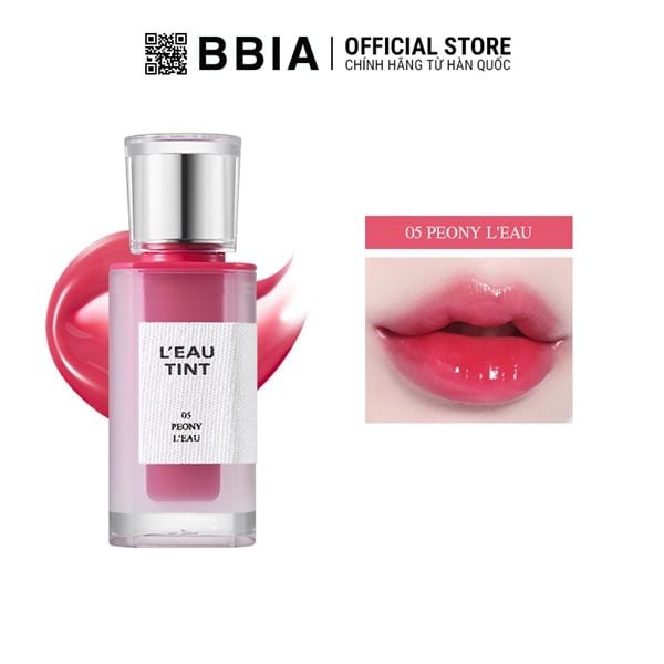 Son Tint Bóng Thuần Chay BBIA Gardenia Leau Tint #05 peony hồng lạnh