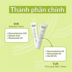 Kem Dưỡng SVR SEBIACLEAR Mat+Pores Kiềm Dầu, Se Khít Lỗ Chân Lông 40ml (Mới)