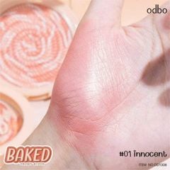 phấn bắt sáng Odbo baked snowy blush #01