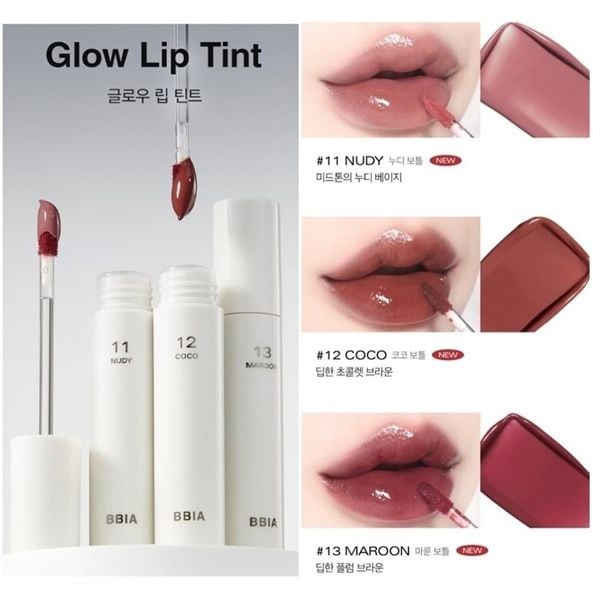 Son tint bóng Bbia Glow Lip Tint #12 coco