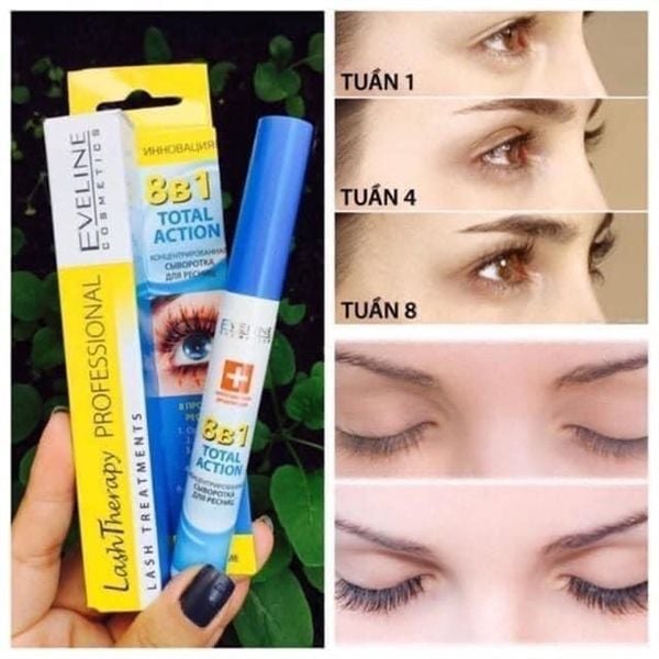 Dưỡng dài mi Eveline 8B1 Total Action 10ml