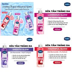 Sữa Tắm Vaseline Body Wash Gluta Glow 10x Đỏ 425ml