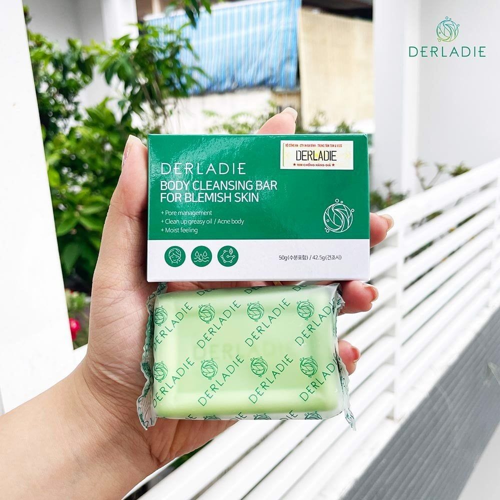 Xà Phòng Giảm Mụn Cơ Thể Derladie Body Cleansing Bar For Blemish Skin 50g