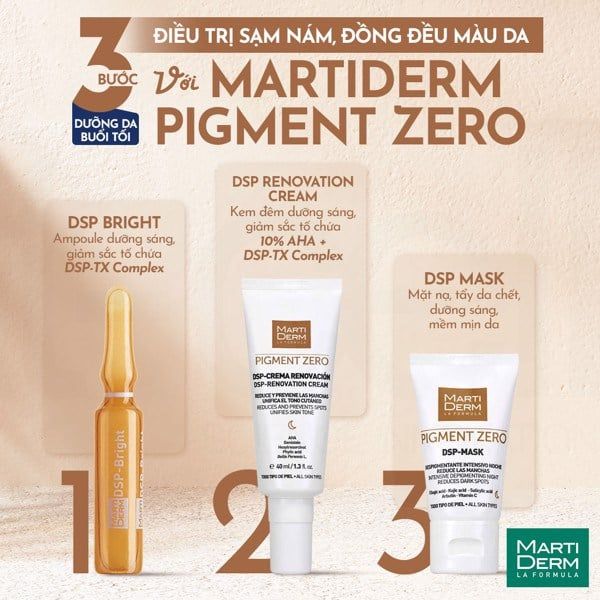 Kem Dưỡng Trắng Da Ban Đêm MartiDerm Pigment Zero DSP Renovation Cream
