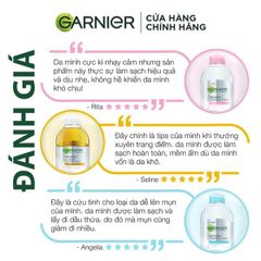 Nước tẩy trang Garnier SkinActive dành cho da nhạy cảm màu hồng