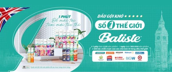 Dầu Gội Khô Giúp Làm Sạch, Tóc Bồng Bềnh Batiste Dry Shampoo 200ml
