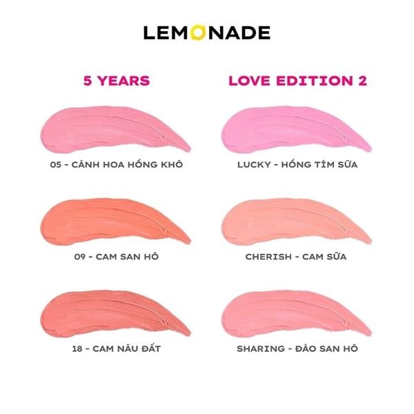 Má hồng kem mịn lì thuần chay Lemonade Perfect Couple Blush 5year-18