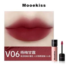 Son Môi Mooekiss velvet lip mud Chất Nhung Lì Lâu Trôi #V06