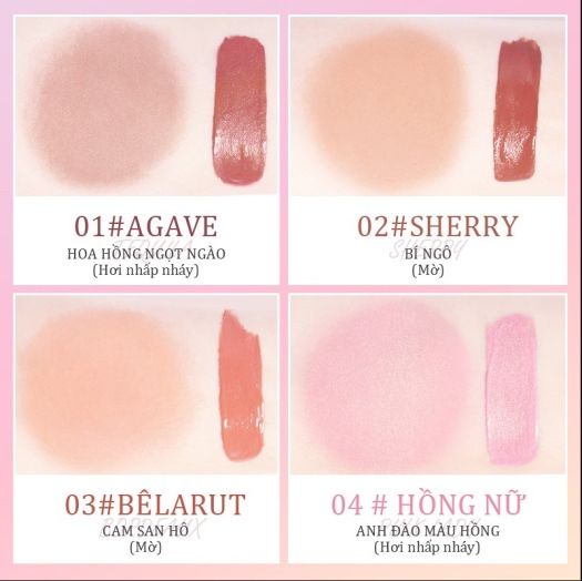 Má hồng dạng kem FOCALLURE Hangover Red Wine #02-cam đất