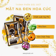 Mặt Nạ Đen Sexylook Hoa Cúc Giảm Mụn Sáng Da 28ml