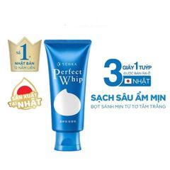 Sữa rửa mặt Senka perfect whip 120g màu xanh dương