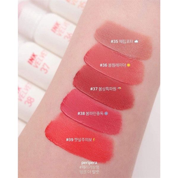 Son kem lì Ink velvet peripera #38-hồng baby