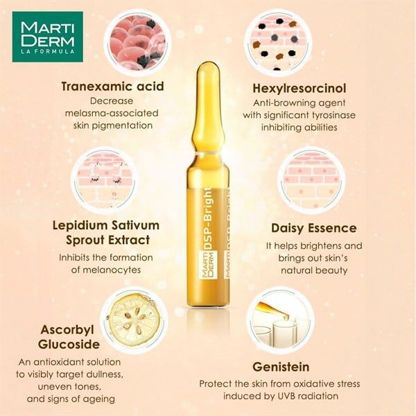 Serum Dưỡng Trắng Da Mặt MartiDerm Pigment Zero DSP Bright Hộp 30 Ống( lẻ 5 ống)