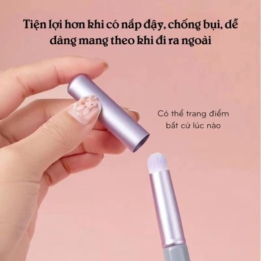Cọ tán son đầu tròn có nắp đậy