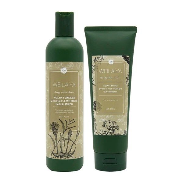 [mua 1 tặng 1 ]Cặp Dầu Gội Xả Gừng Hà Thủ Ô Weilaiya chính hãng Hỗ Trợ Ngăn Rụng, Kích Mọc Tóc Chính Hãng da dầu