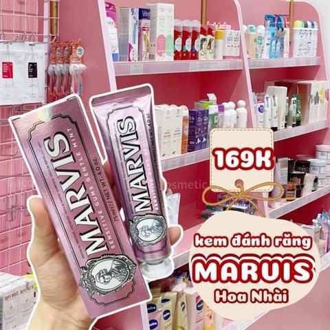 kem đánh răng siêu xịn Marvis trắng răng khử mùi đủ màu