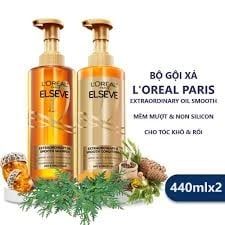 Bộ Gội Xả L'Oreal Paris Elseve Extraordinary Oil Smooth Suôn Mượt 440ml
