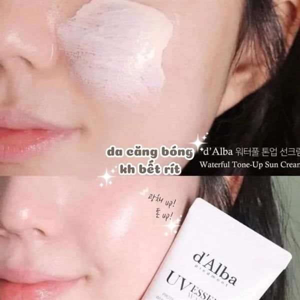 Kem chống nắng nâng tone D’alba UV essence sun cream