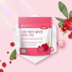 Kẹo Dẻo Collagen Gummy Vị Lựu Dưỡng Da Sáng Mịn – Boto (Gói 30 viên)