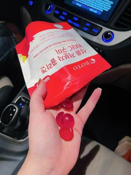 Kẹo Dẻo Collagen Gummy Vị Lựu Dưỡng Da Sáng Mịn – Boto (Gói 30 viên)