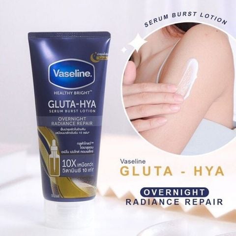 dưỡng thể VASELINE 10X gluthation+hydrating OVER NIGHT 320ml chính hãng thái lan 320ml