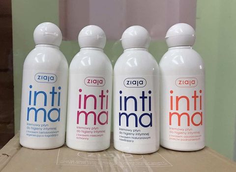 Dung dịch vệ sinh phụ nữ Intima Ziaja màu xanh đậm cấp ẩm ,chống khô 200ml