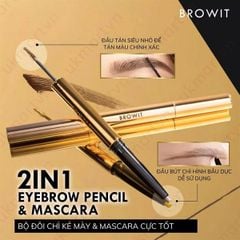 Chì Kẻ Mày Và Mascara Mày 2 Trong 1 Browit Ultra Fine Duo Eyebrow Pencil & Mascara