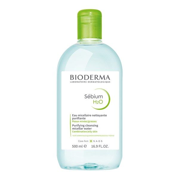 [MẪU MỚI] Nước Tẩy Trang Bioderma H2O Pháp màu xanh dành cho da dầu mụn, hỗn hợp thiên dầu 500ml