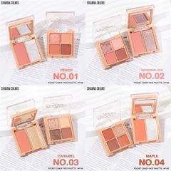Bảng Phấn Mắt 4 Ô Sivanna Color Pocket Candy Face Palette