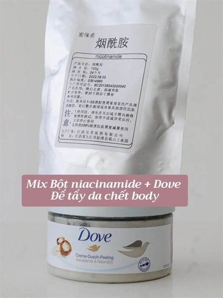 Bột niacinimide 100g 1 gói nội địa trung đa công năng mix body , ttbc