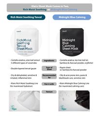 Mặt nạ giấy Klairs Midnight Blue Calming Sheet Mask miếng