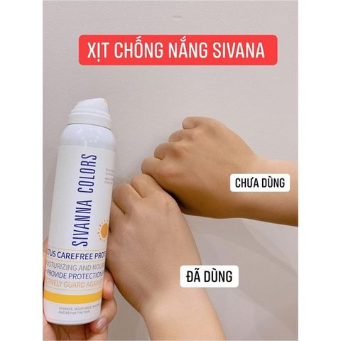 Chống nắng xịt Sivanna Colors nâng tone không bết rít -cấp ẩm