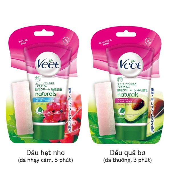 Kem tẩy lông cho mọi loại da Veet Silk & Fresh 50g hàng Nhật Tẩy Lông Nách, Tay, Chân Cao Cấp 50g