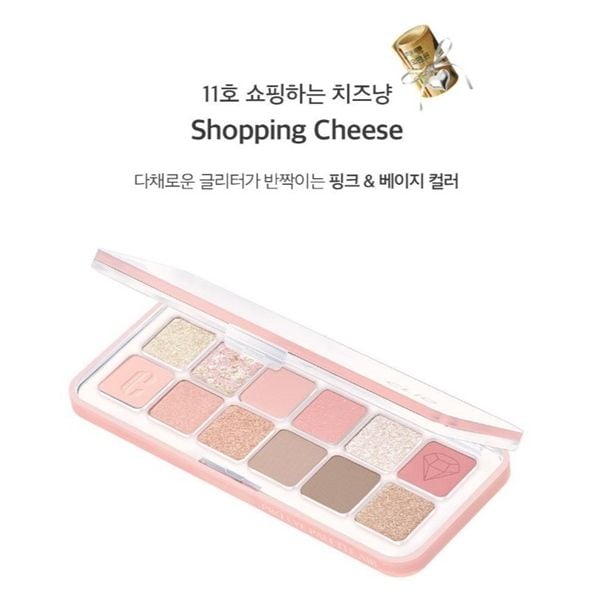 Phấn mắt Clio pro eye palette air #11shopping cheese