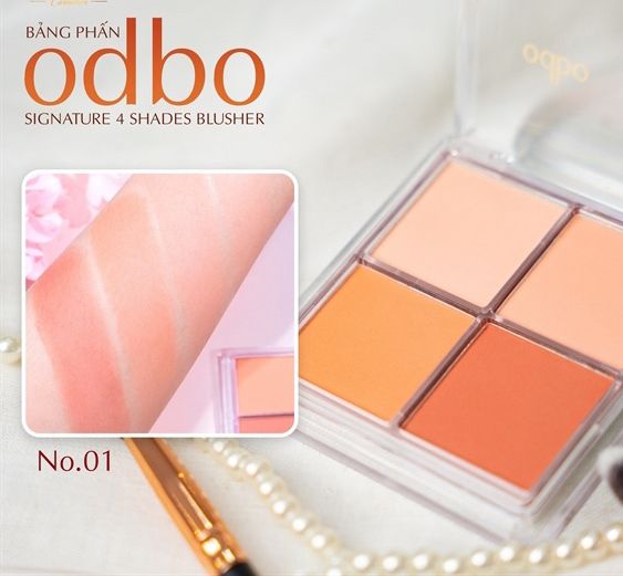 Phấn Má Hồng Odbo Signature 4 Shades Blusher #01