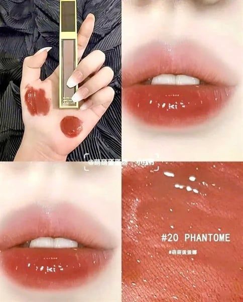 Son Tint Bóng Tom Ford Gloss Luxe Lip #20 Phantome Màu Nâu Đất