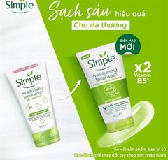 Sữa Rửa Mặt Simple Dưỡng Ẩm Cho Da Khỏe Và Mịn Màng 150ml