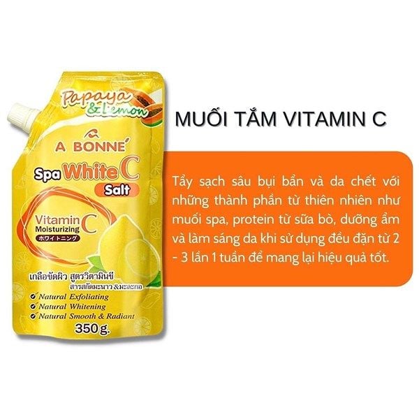 Muối Tắm Sữa Tẩy Tế Bào Chết A Bonné Spa White C Salt 350gr