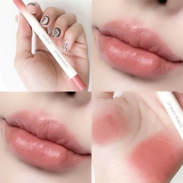Chì kẻ viền môi nhung lì Romand lip matte pencil #05