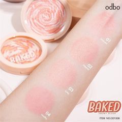 phấn bắt sáng Odbo baked snowy blush#04