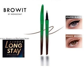 Bút Kẻ Mắt Browit By Nongchat Aurora Long Stay Eyeliner Super Black 0.5g