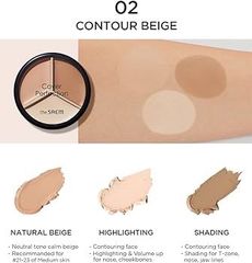 Bảng Triệt Sắc 3 ô The Saem Cover Perfection Triple Pot Concealer #02