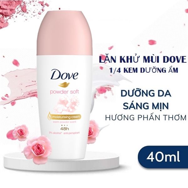 Lăn khử mùi Dove power soft 48H hương phấn 40ml