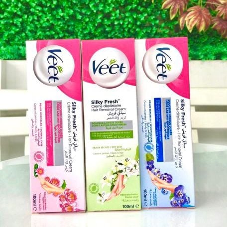 kem tẩy lông cho mọi loại da Veet pháp 100g xanh