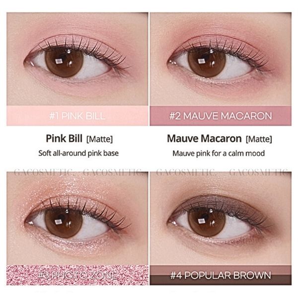 Phấn mắt 4 ô Peripera Ink Pocket Shadow Palette Soda Cafe