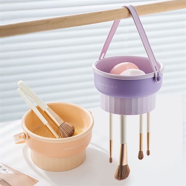 Giỏ Giặt Cọ, Mút Trang Điểm Kèm Giá Phơi